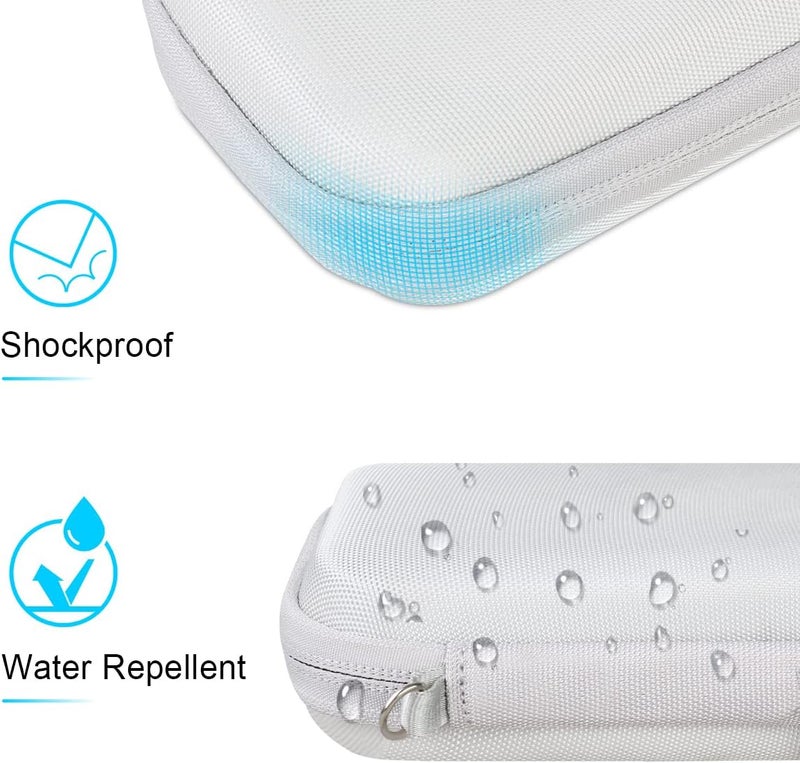 Lacdo Hard Carrying Case for Samsung T7 Shield/Samsung T7 / Touch Portable Solid State Drives 500GB 1TB 2TB 4TB USB 3.2 External SSD Hard EVA Shockproof Storage Travel Bag, Gray - Image 3